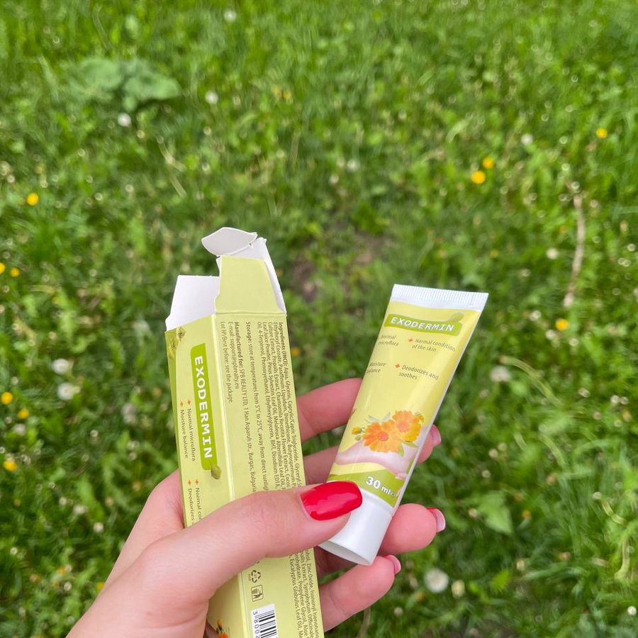 Exodermin — tubo di crema e astuccio