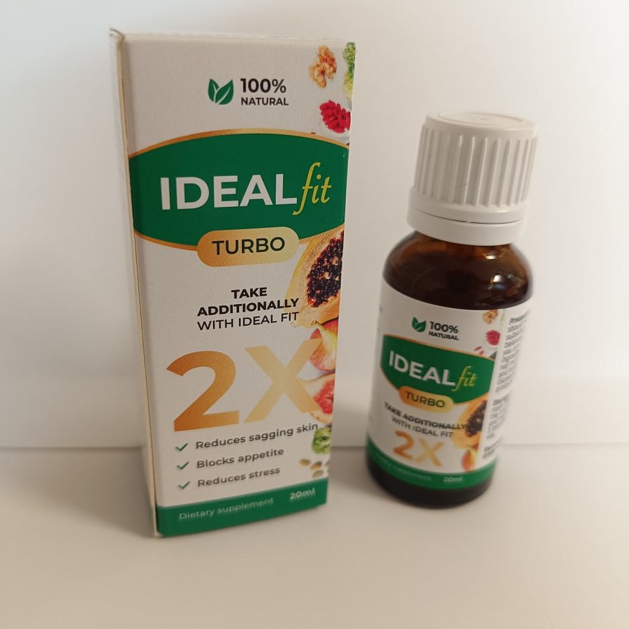 IdealFit Turbo — flaconcino da 30 ml e astuccio