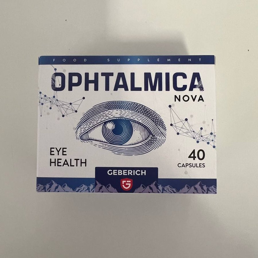 Ophtalmica Nova — astuccio e blister da 40 capsule