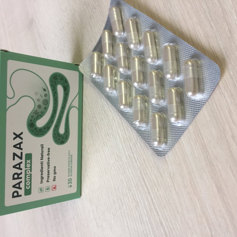 Parazax Complex — astuccio verde e blister